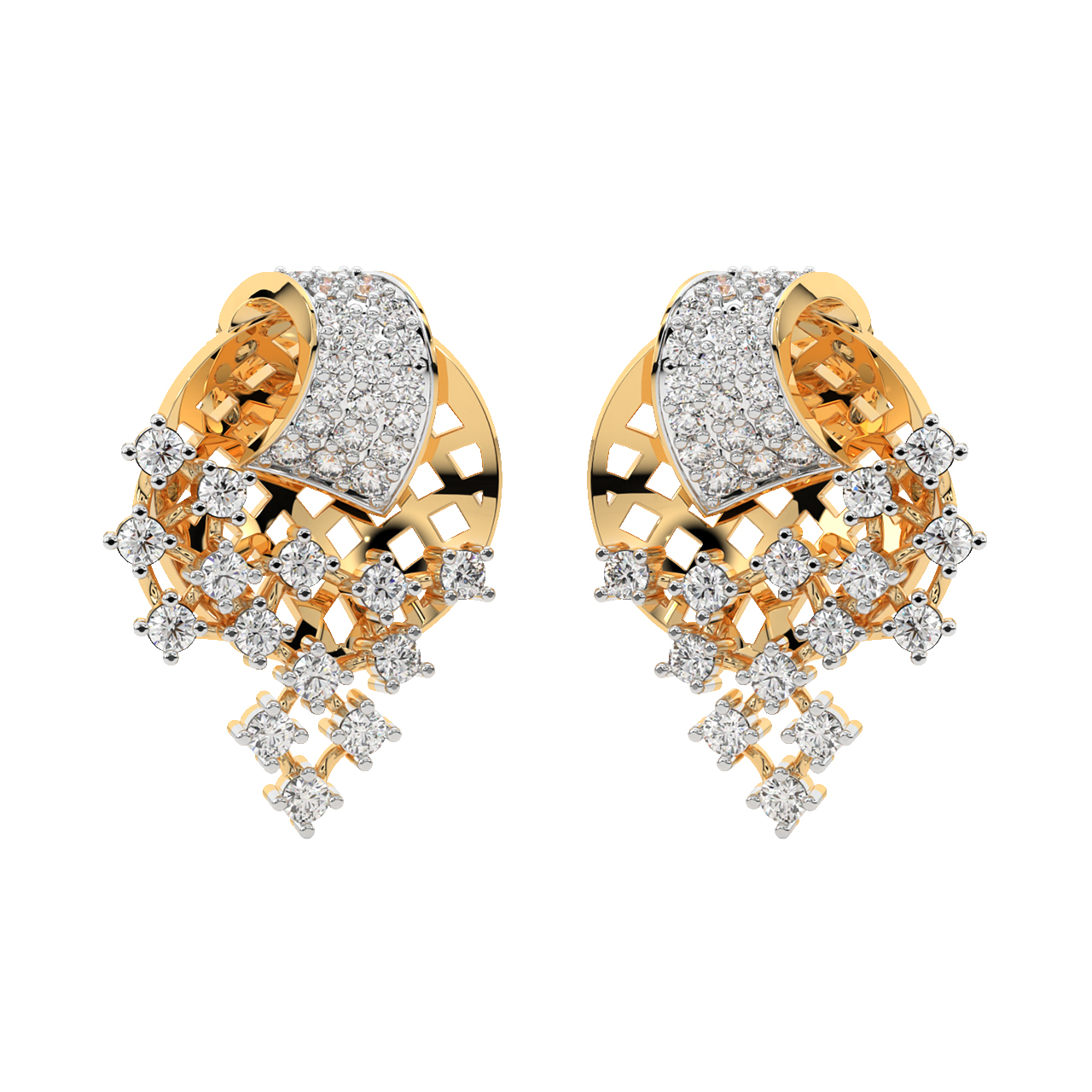 Zuri Round Diamond Stud Earrings